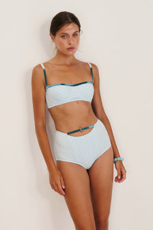 RIVIERA MOOD · Panties/shorts with velvet details — Sunday Blue