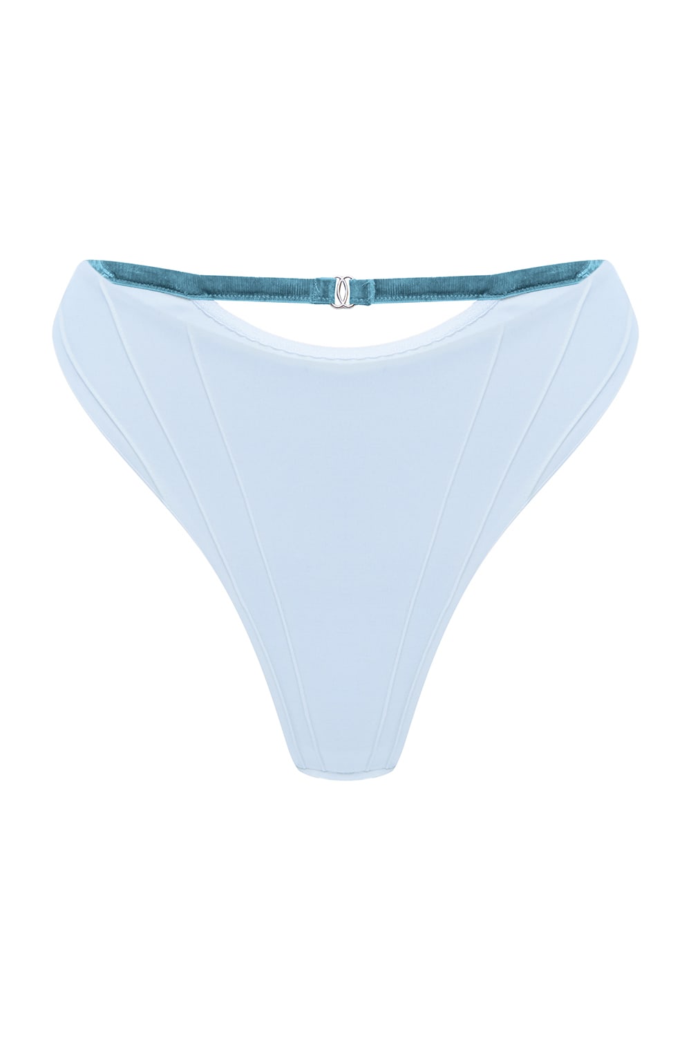 RIVIERA MOOD · Thong with velvet details — Sunday Blue